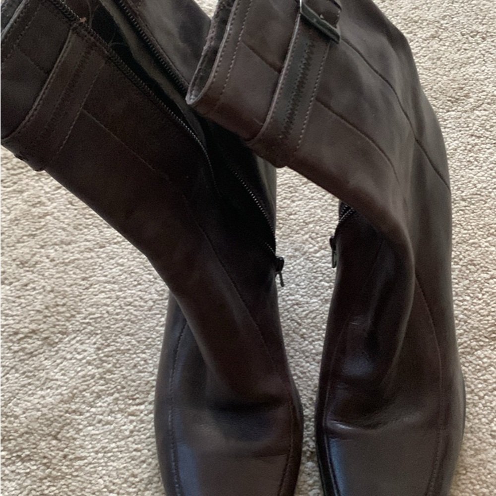 Kenneth Cole Reaction Dark Brown Leather Boots